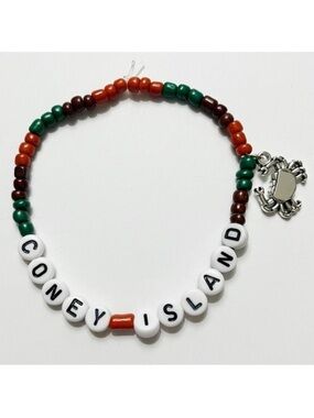 Taylor Swift Eras Tour Friendship Bracelet Coney Island Evermore w/ Charm